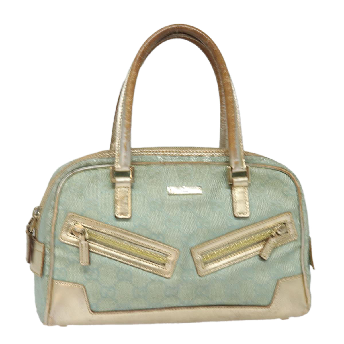 GUCCI GG Canvas Hand Bag Light Blue 000 0852 81164