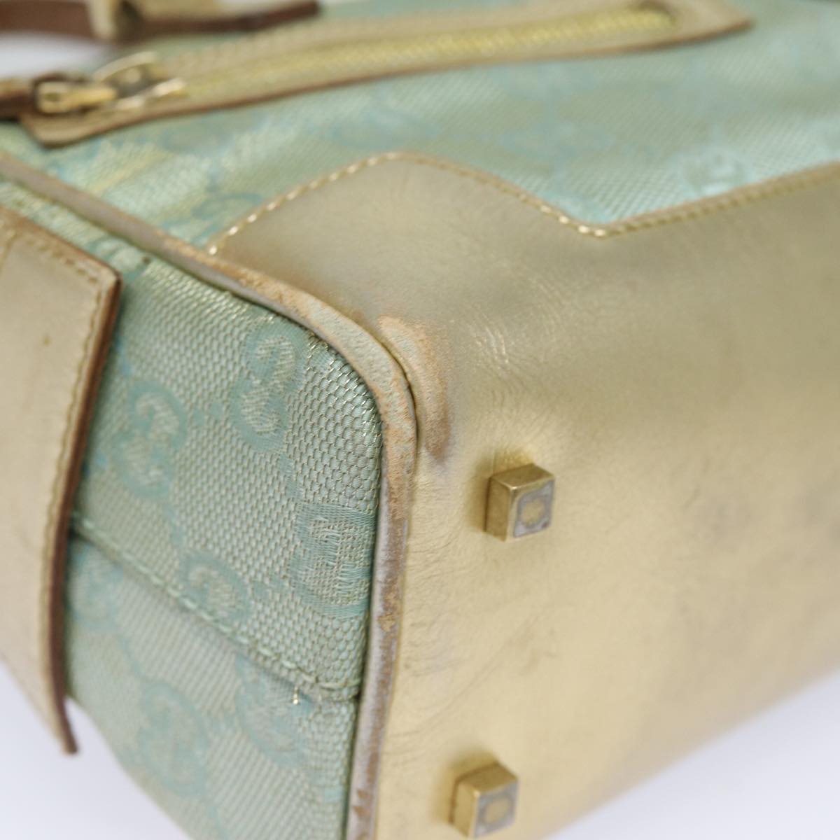 GUCCI GG Canvas Hand Bag Light Blue 000 0852 81164