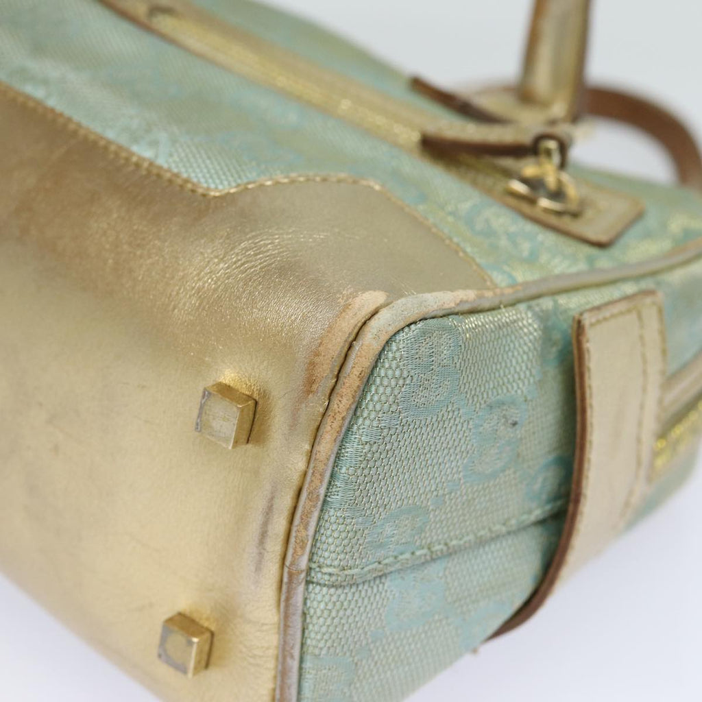 GUCCI GG Canvas Hand Bag Light Blue 000 0852 81164