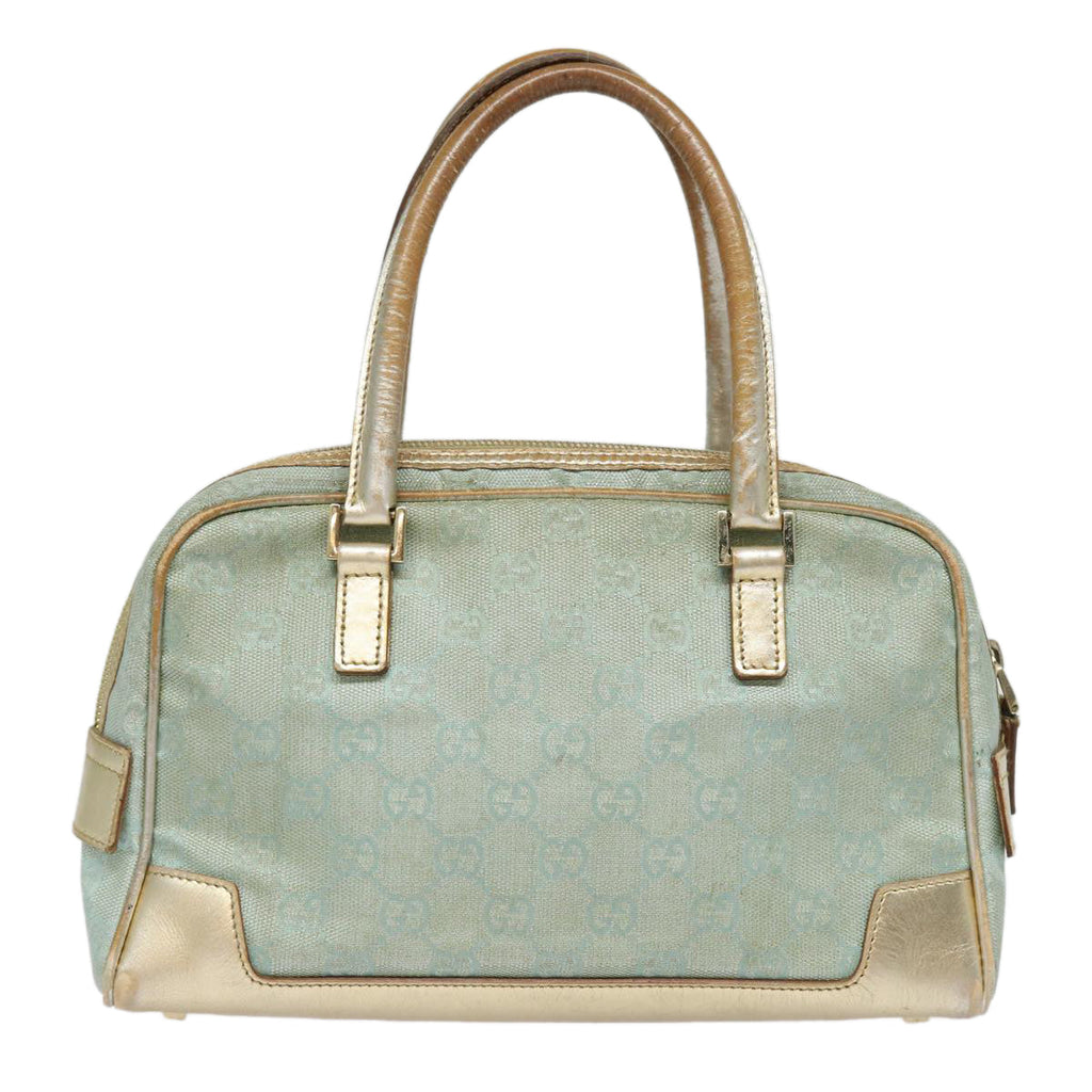 GUCCI GG Canvas Hand Bag Light Blue 000 0852 81164