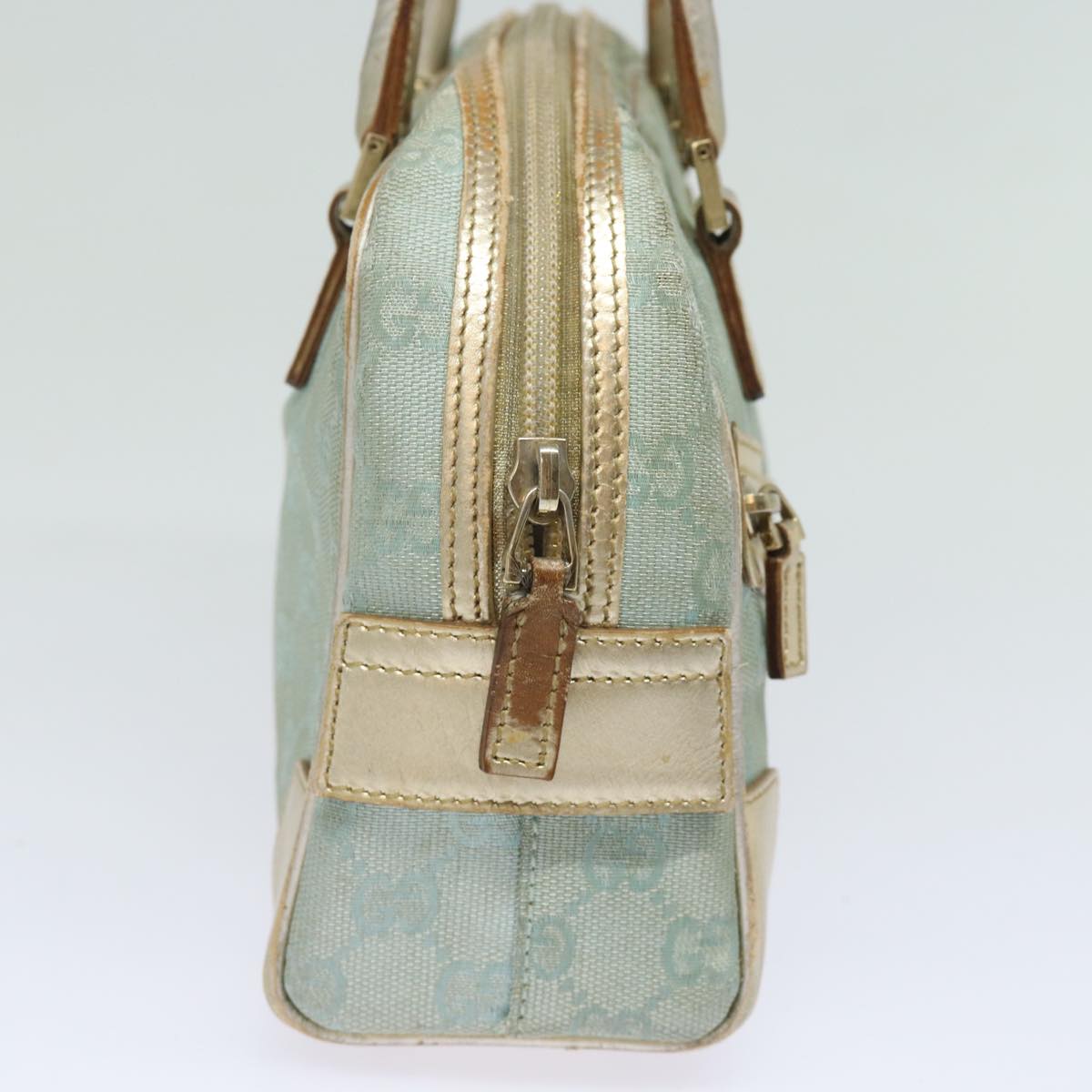 GUCCI GG Canvas Hand Bag Light Blue 000 0852 81164