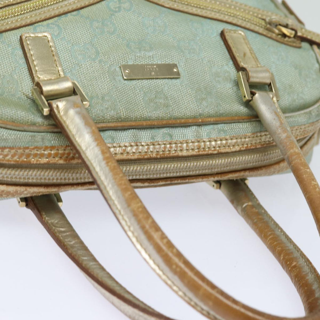 GUCCI GG Canvas Hand Bag Light Blue 000 0852 81164