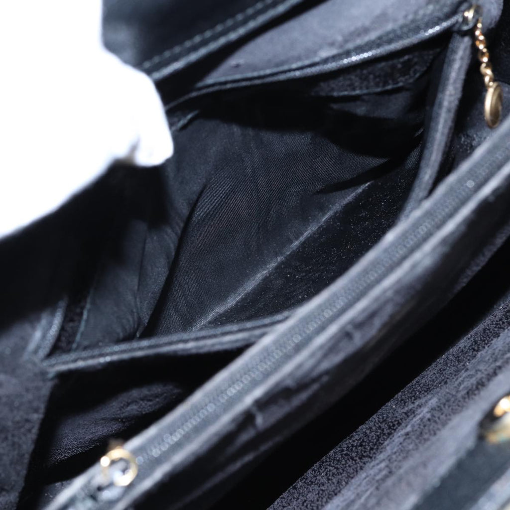GUCCI Bamboo Hand Bag Suede Leather Black 002 2853 81197