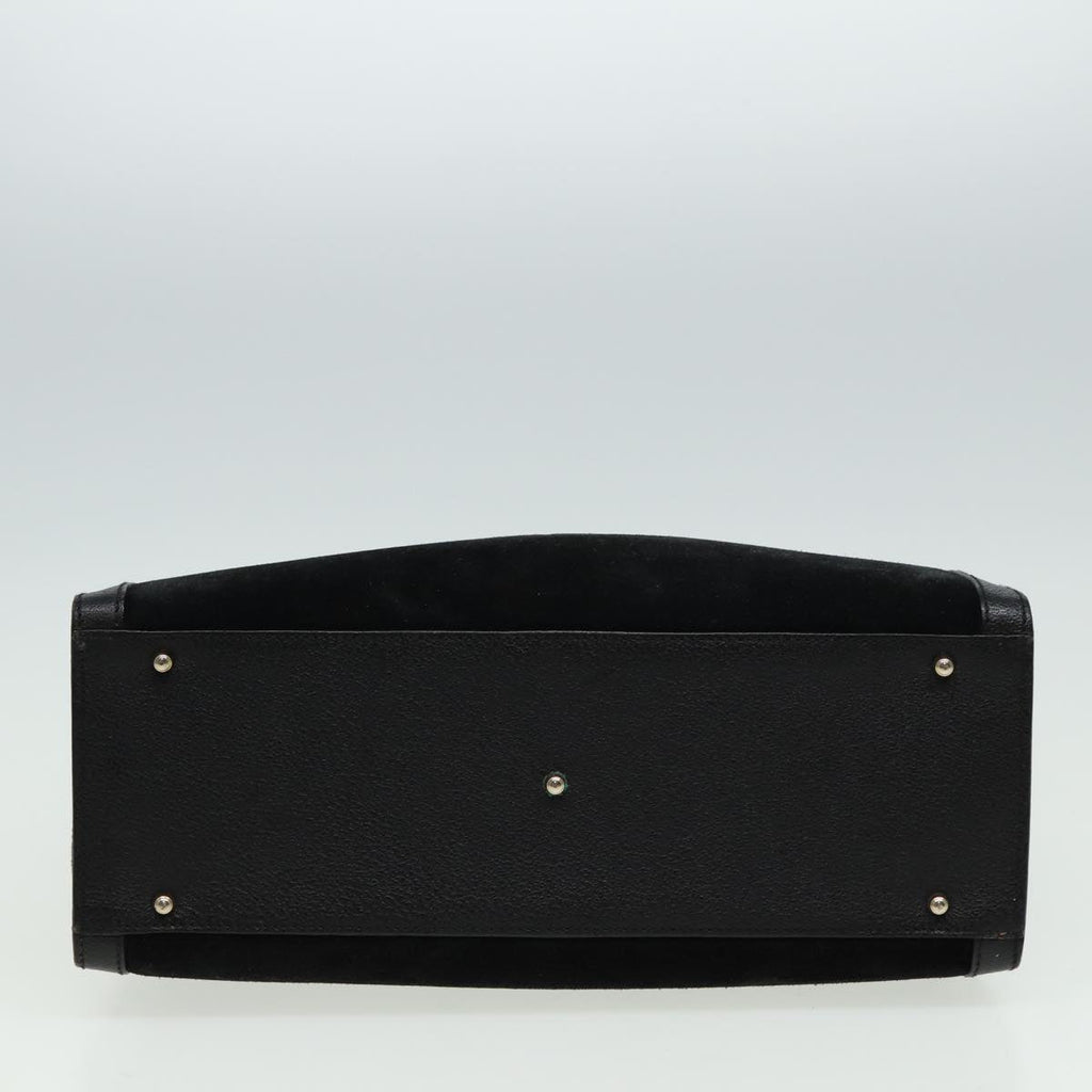 GUCCI Bamboo Hand Bag Suede Leather Black 002 2853 81197