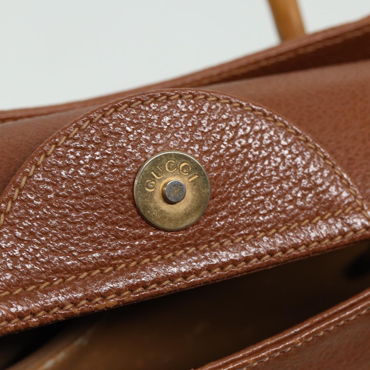 GUCCI Bamboo Hand Bag Leather Brown 002 1186 0260 81198