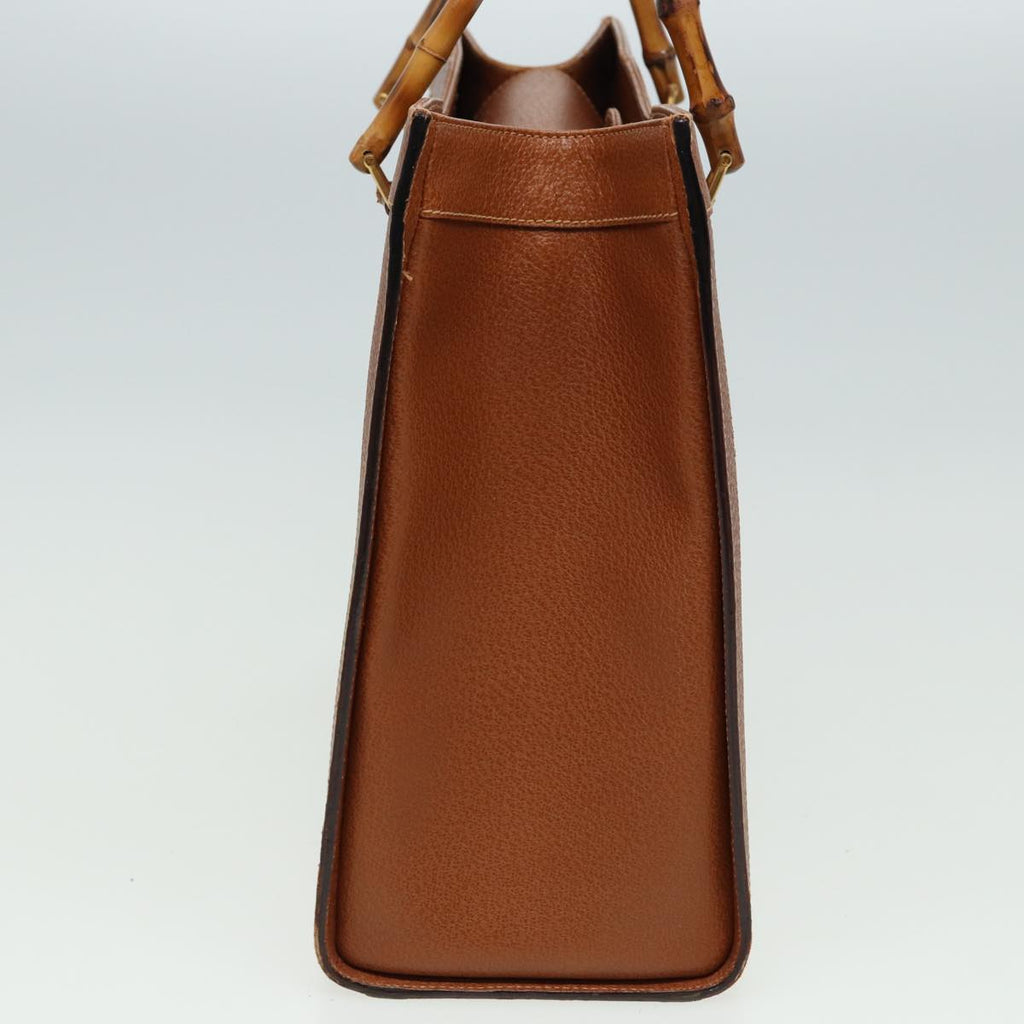 GUCCI Bamboo Hand Bag Leather Brown 002 1186 0260 81198