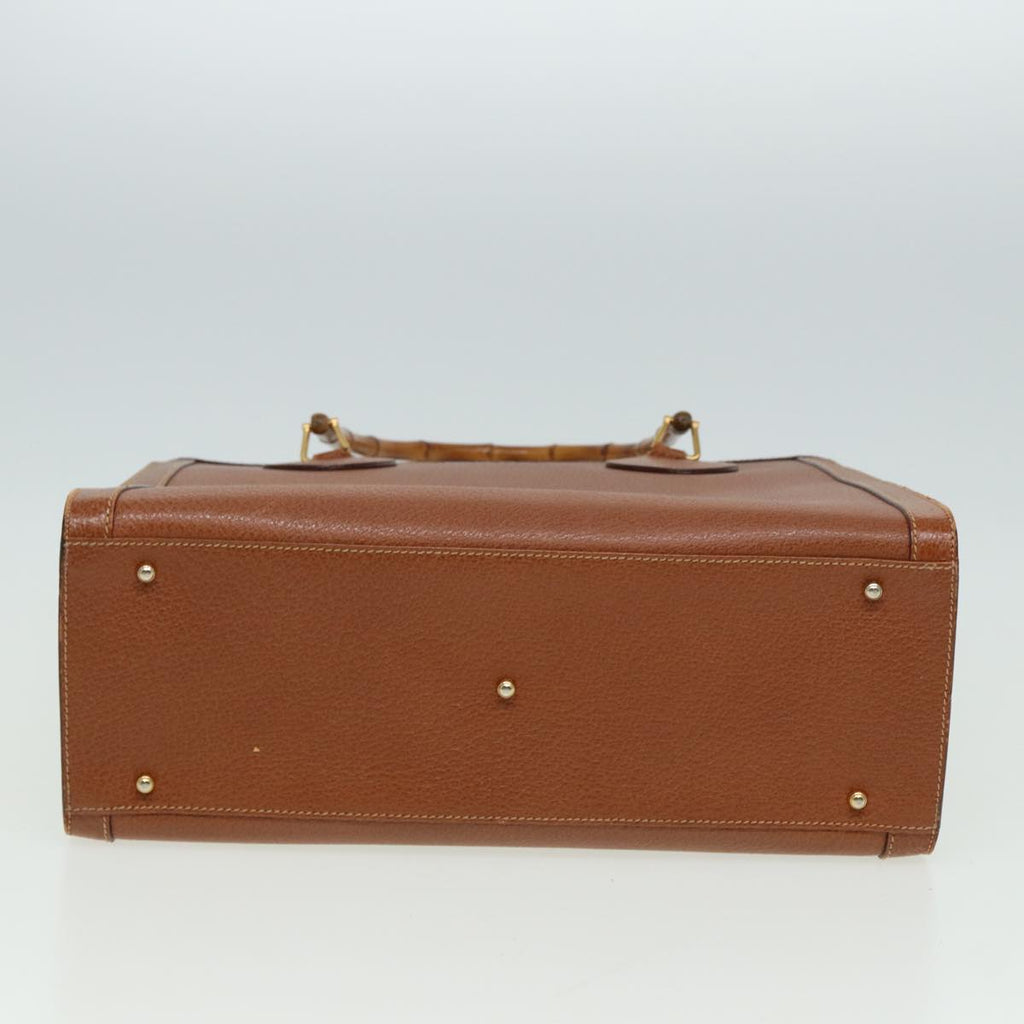 GUCCI Bamboo Hand Bag Leather Brown 002 1186 0260 81198