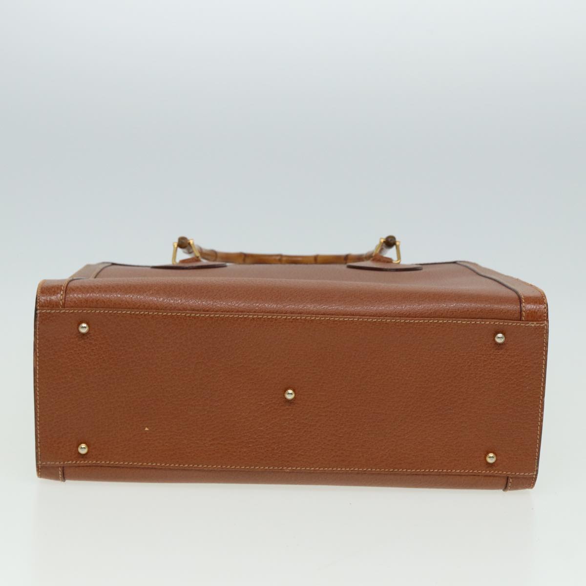 GUCCI Bamboo Hand Bag Leather Brown 002 1186 0260 81198