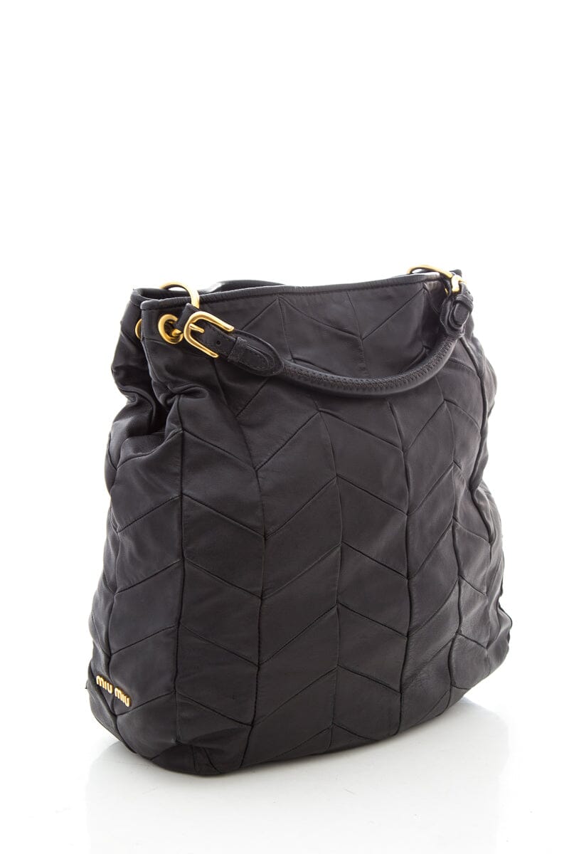 Miu Miu Black Hobo Handbag