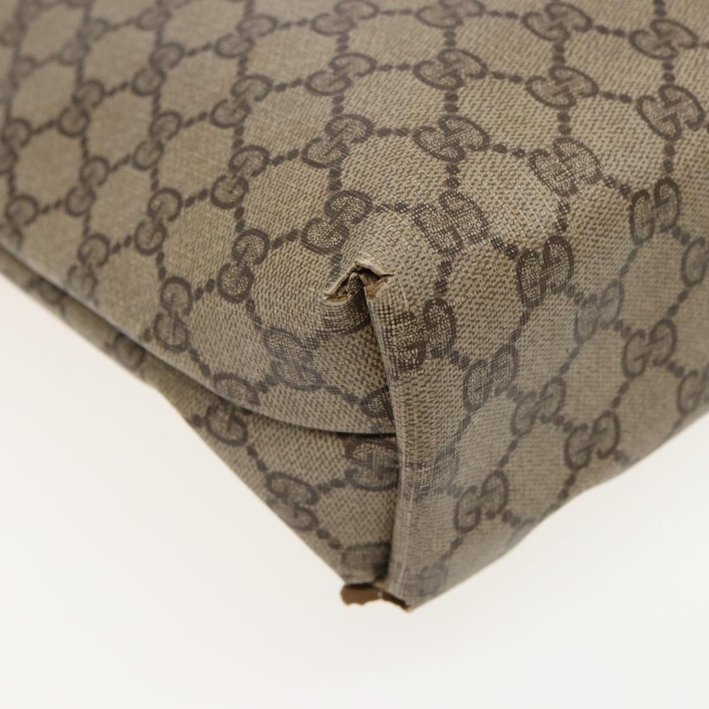 GUCCI GG Supreme Web Sherry Line Tote Bag PVC Leather Beige 89 02 003 81209