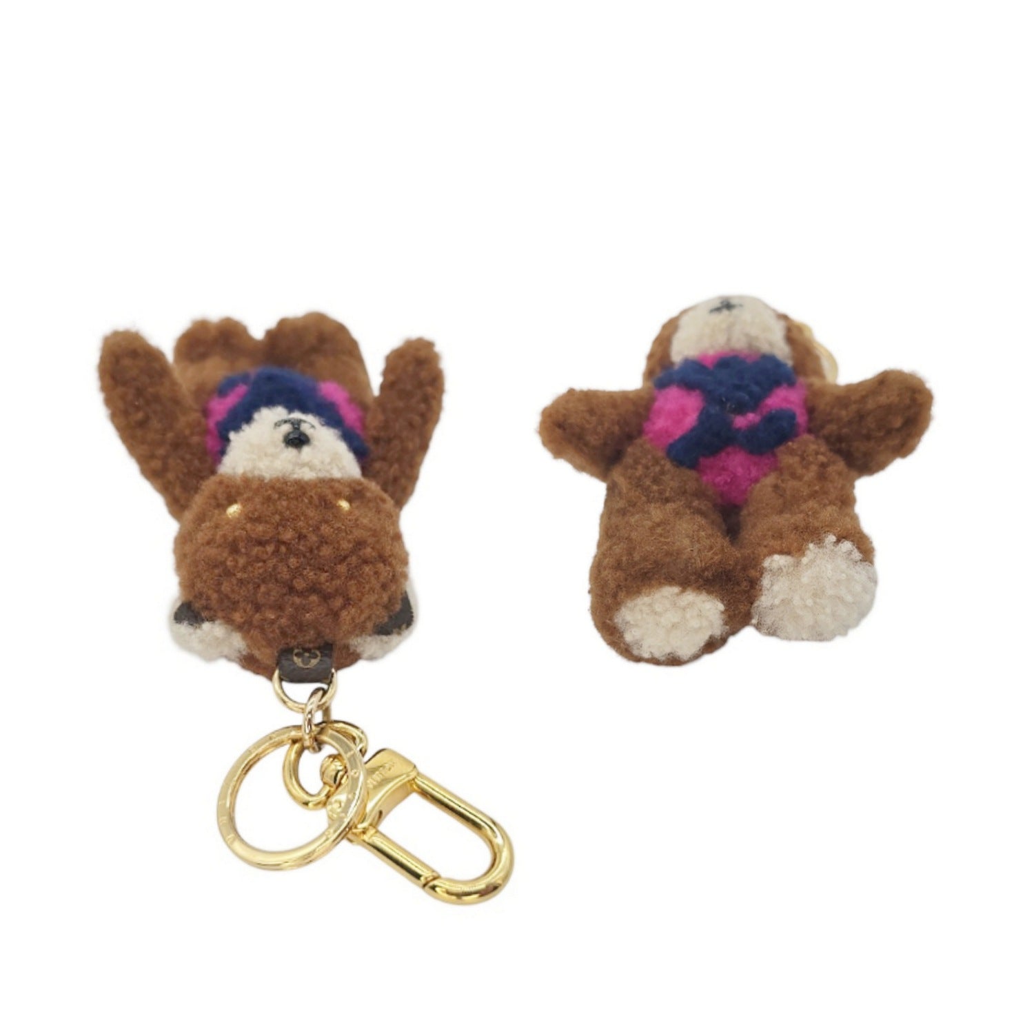 Louis Vuitton Porte Cles Shearling LV Teddy Bear Bag Charm