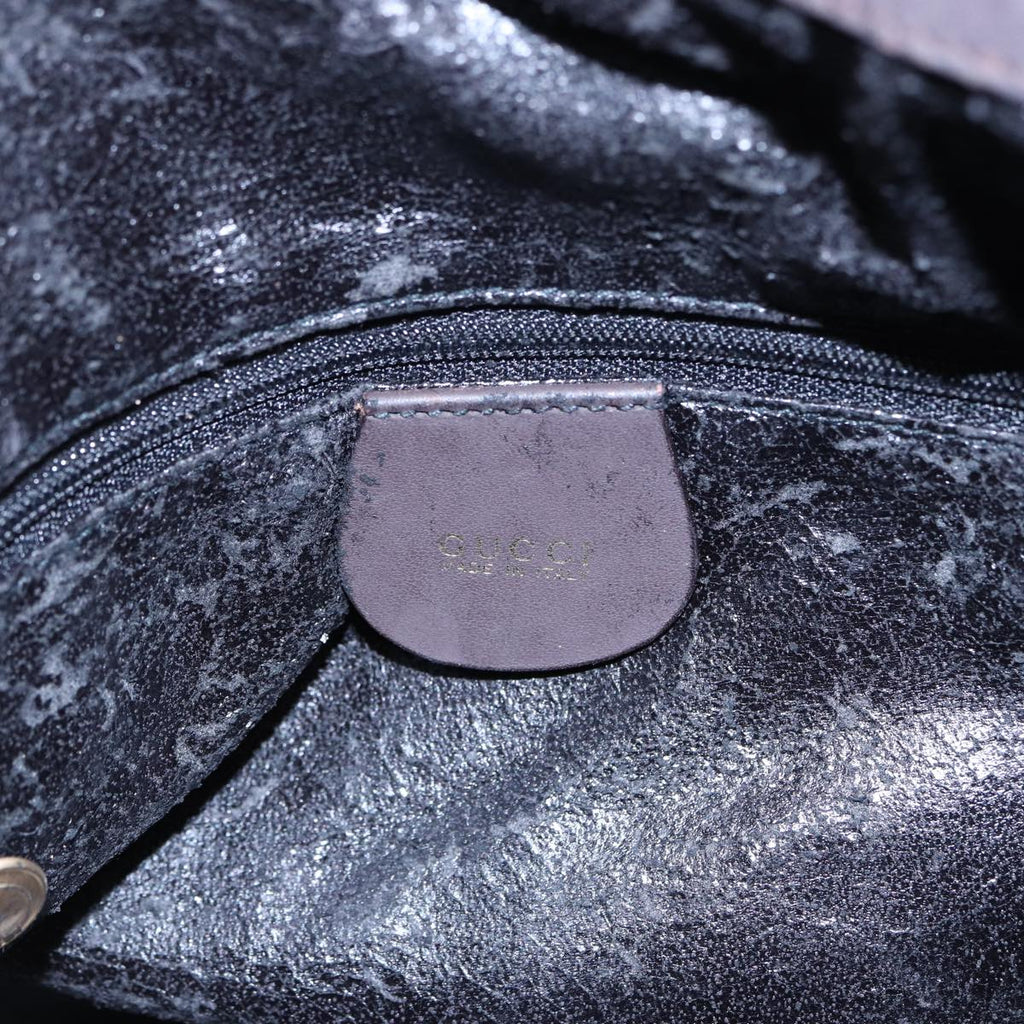 GUCCI Bamboo Shoulder Bag Suede 2way Brown 001 1638 2615 81326
