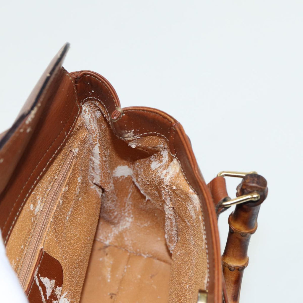GUCCI Bamboo Hand Bag Leather Brown 000 122 0316 81328