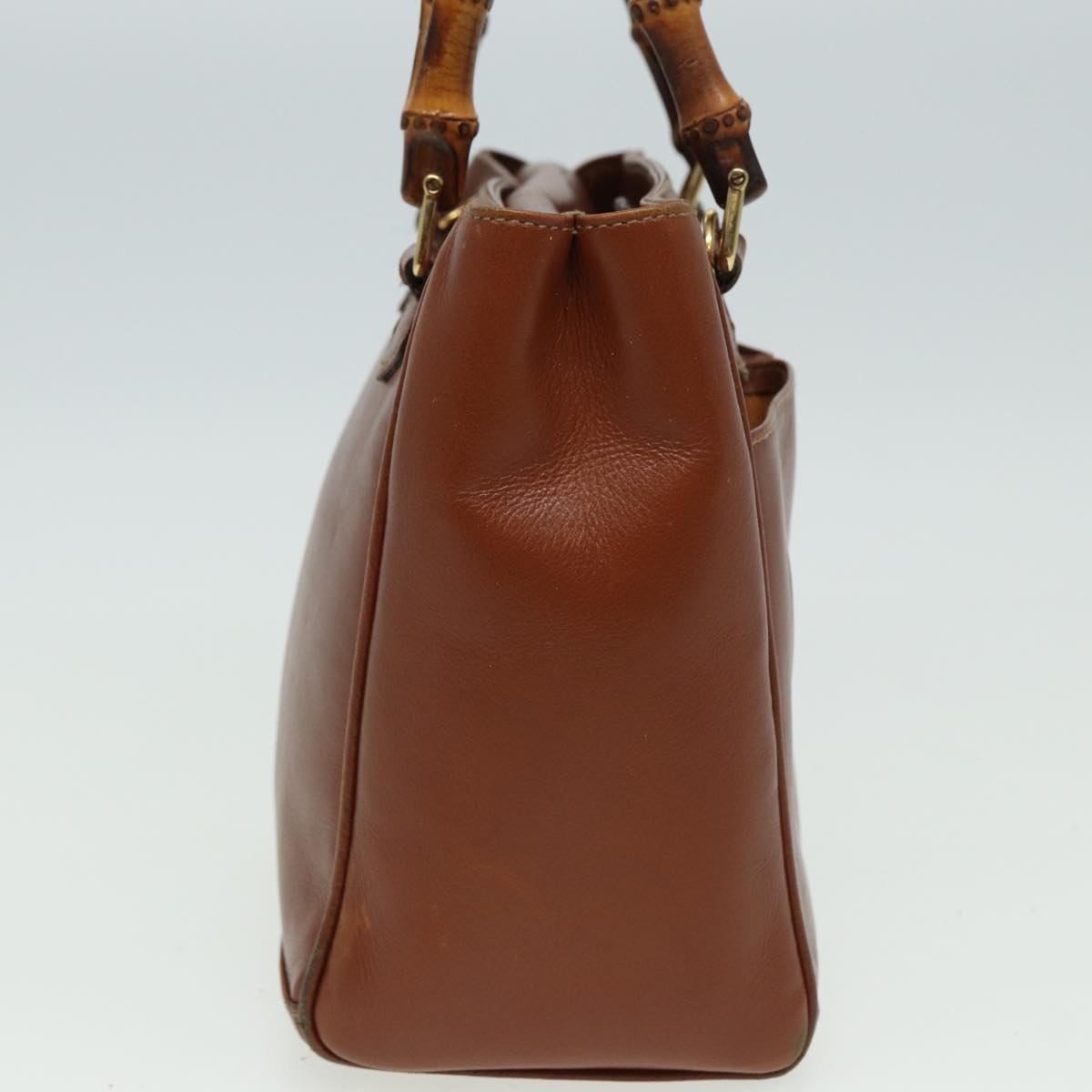 GUCCI Bamboo Hand Bag Leather Brown 000 122 0316 81328