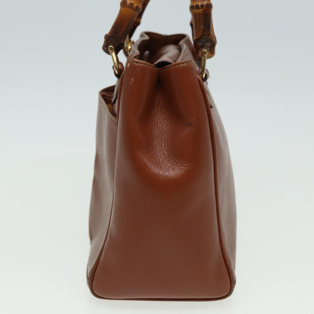 GUCCI Bamboo Hand Bag Leather Brown 000 122 0316 81328