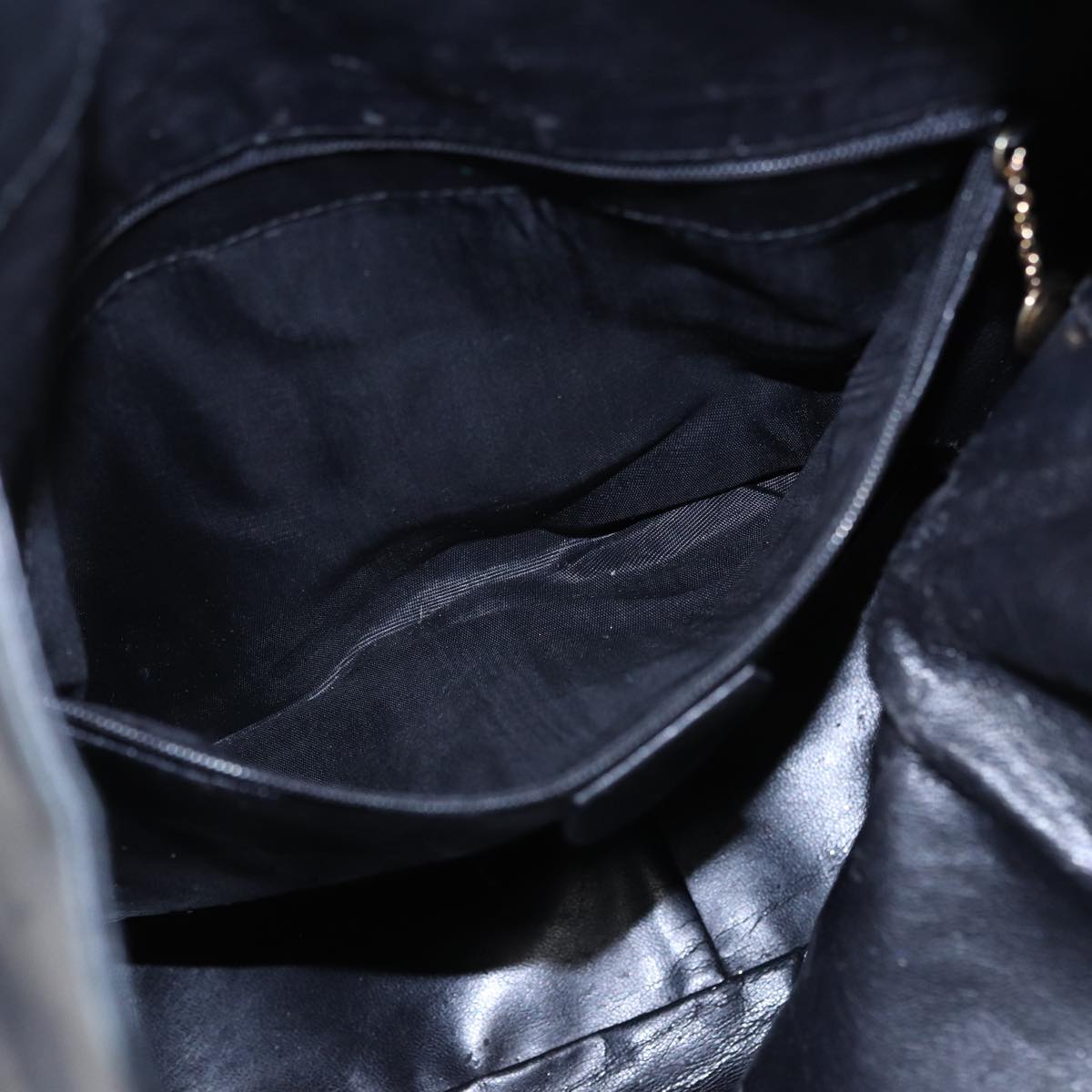 GUCCI Bamboo Hand Bag Leather 2way Black 001 1577 81330