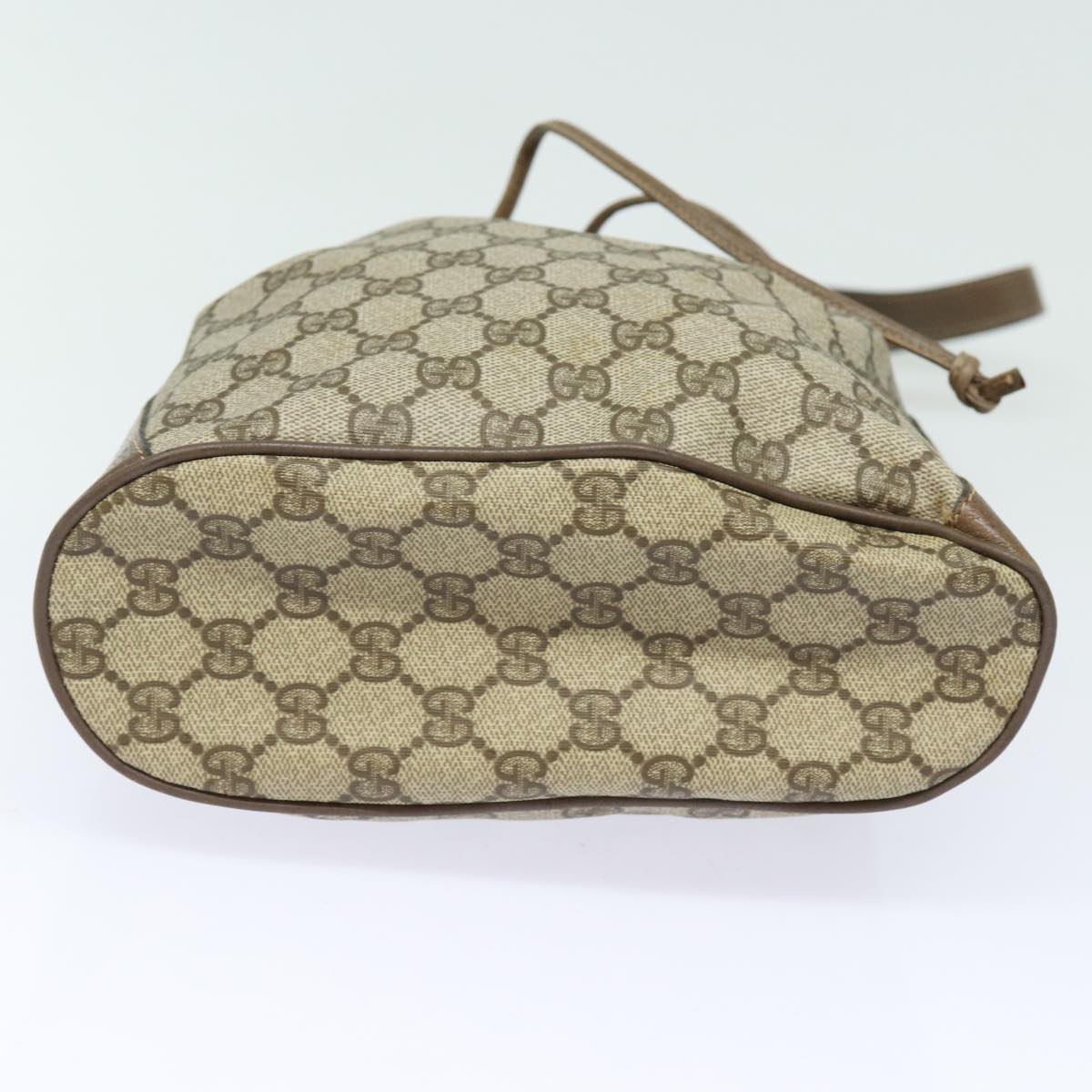 GUCCI GG Supreme Web Sherry Line Shoulder Bag PVC Beige 41 02 034 81369