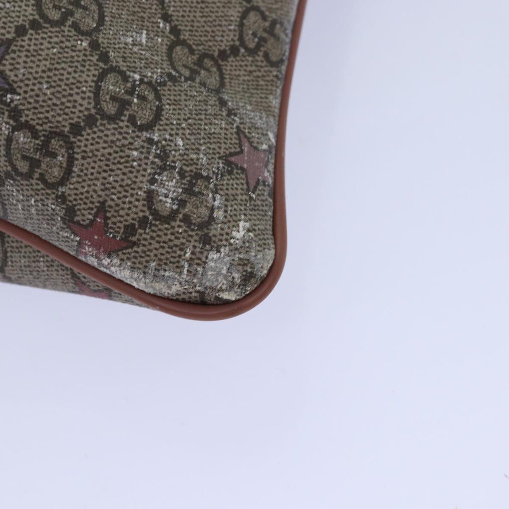 GUCCI GG Supreme Shoulder Bag PVC Leather Beige 295257 81454