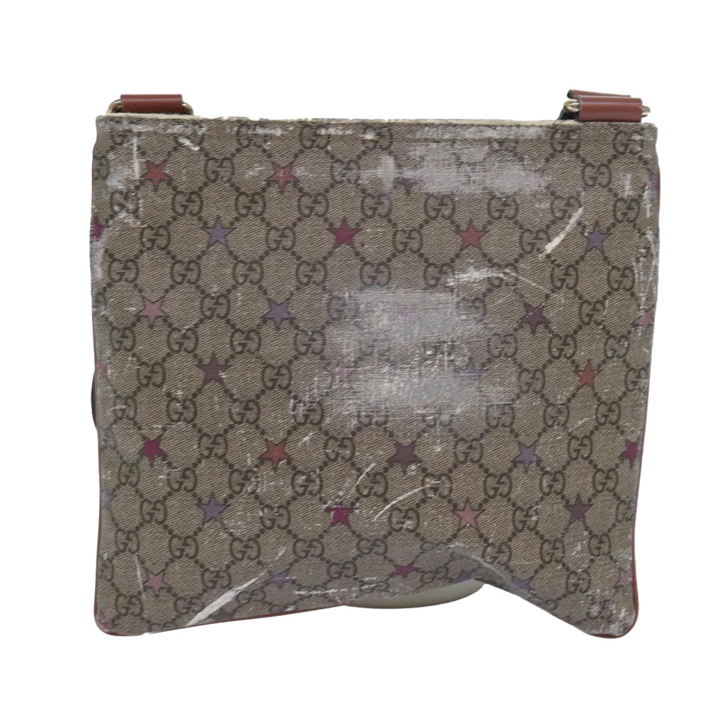 GUCCI GG Supreme Shoulder Bag PVC Leather Beige 295257 81454