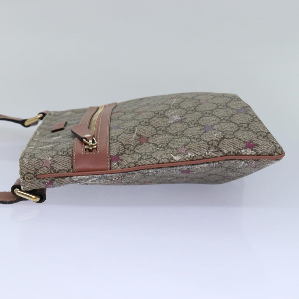 GUCCI GG Supreme Shoulder Bag PVC Leather Beige 295257 81454