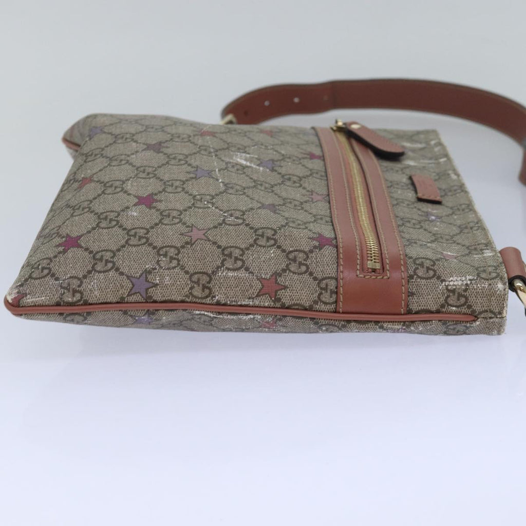 GUCCI GG Supreme Shoulder Bag PVC Leather Beige 295257 81454