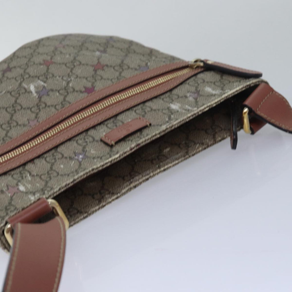 GUCCI GG Supreme Shoulder Bag PVC Leather Beige 295257 81454