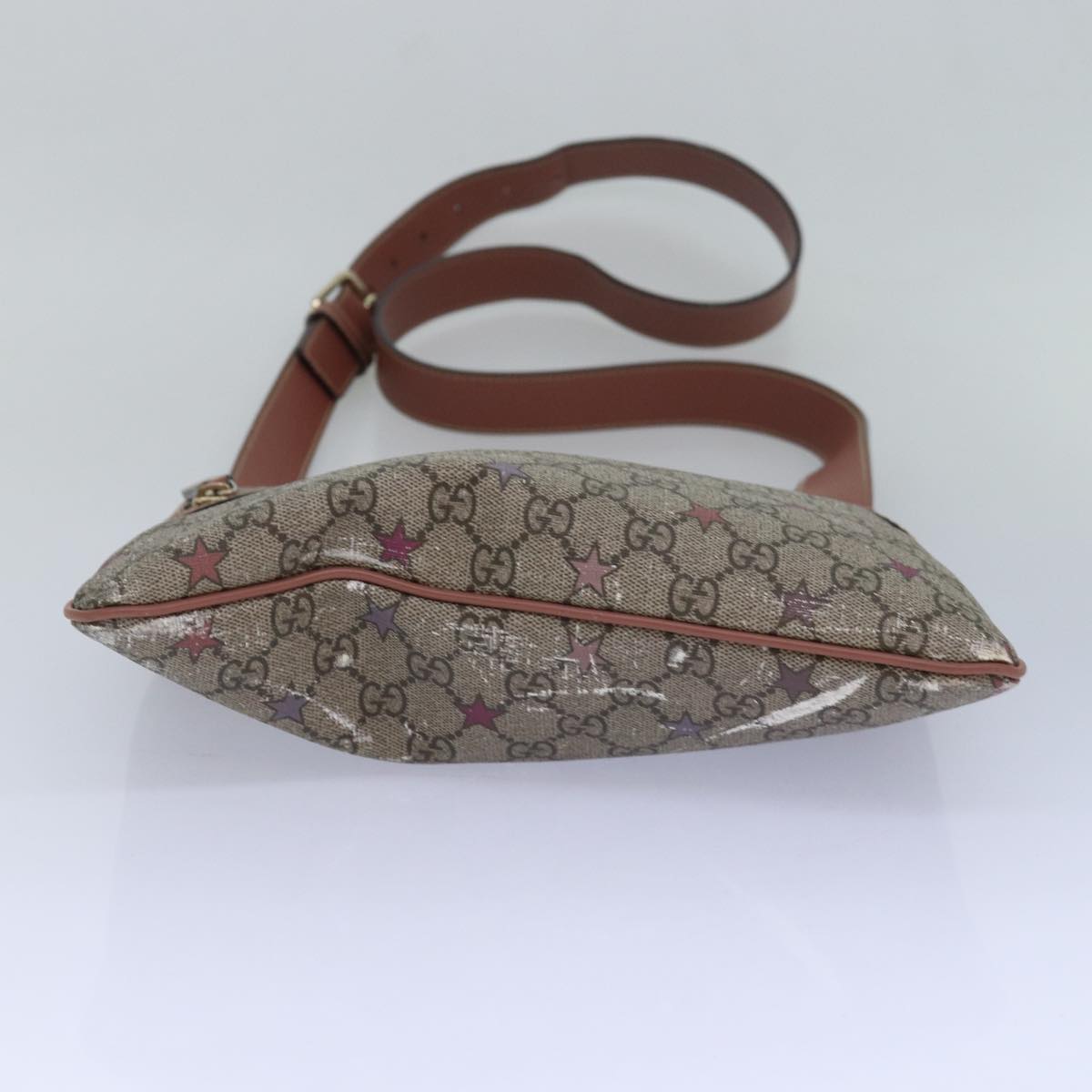 GUCCI GG Supreme Shoulder Bag PVC Leather Beige 295257 81454