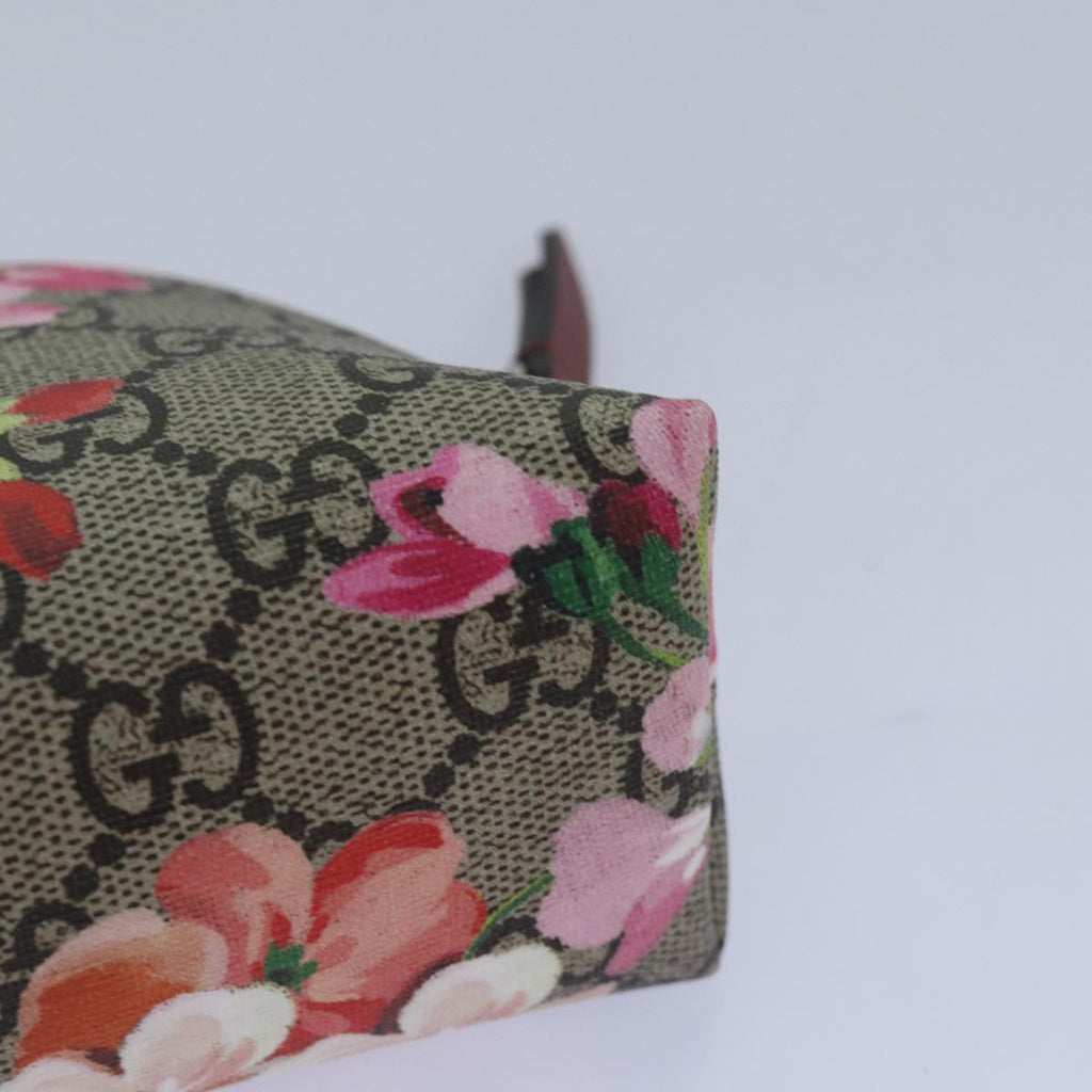 GUCCI GG Supreme Pouch PVC Leather Beige 431380 81502