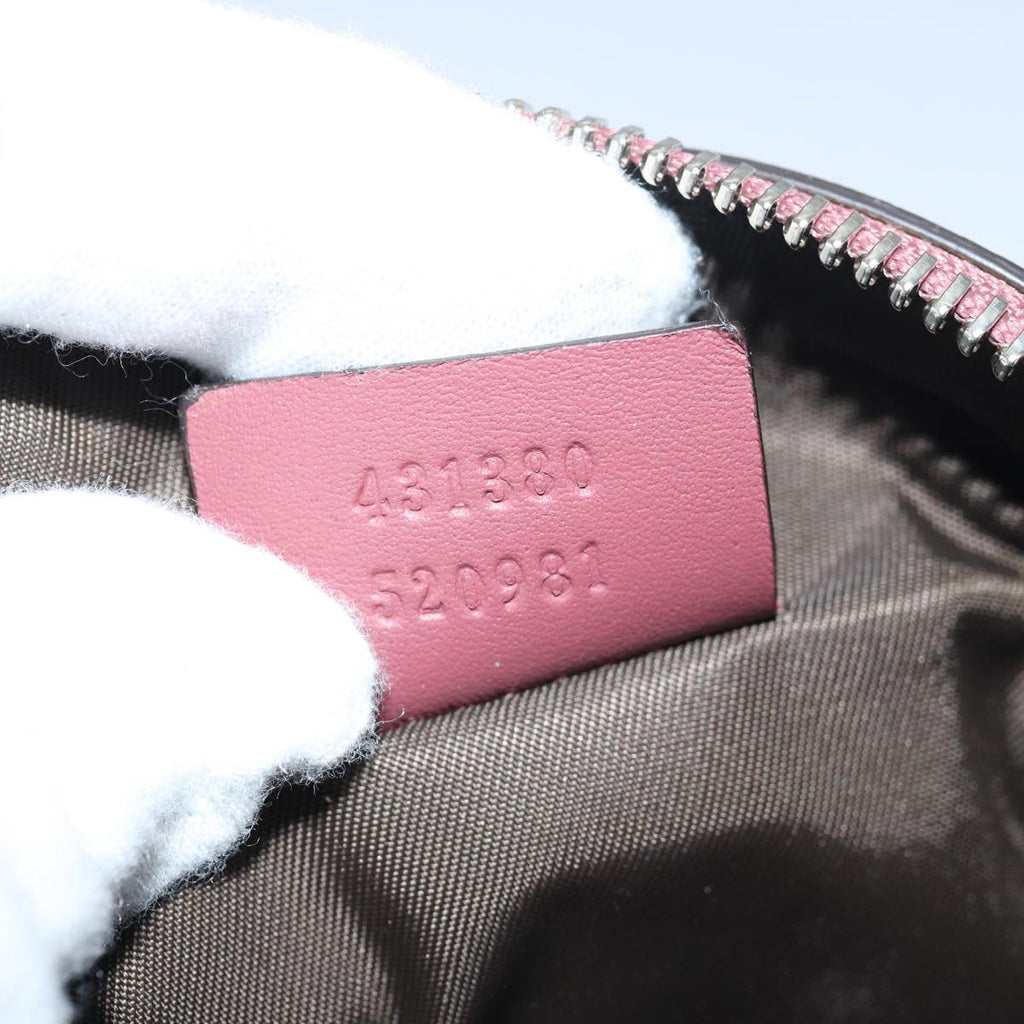 GUCCI GG Supreme Pouch PVC Leather Beige 431380 81502