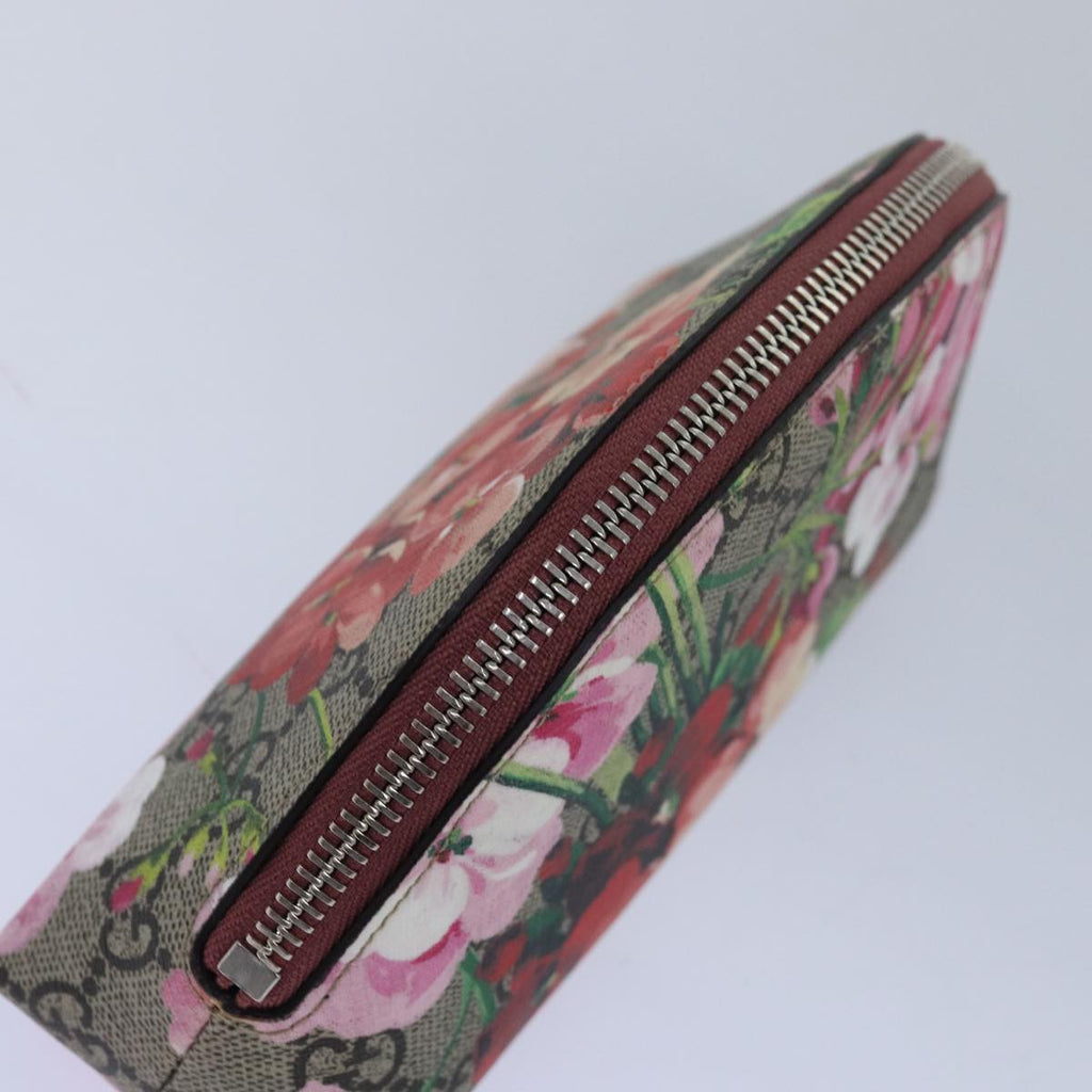 GUCCI GG Supreme Pouch PVC Leather Beige 431380 81502