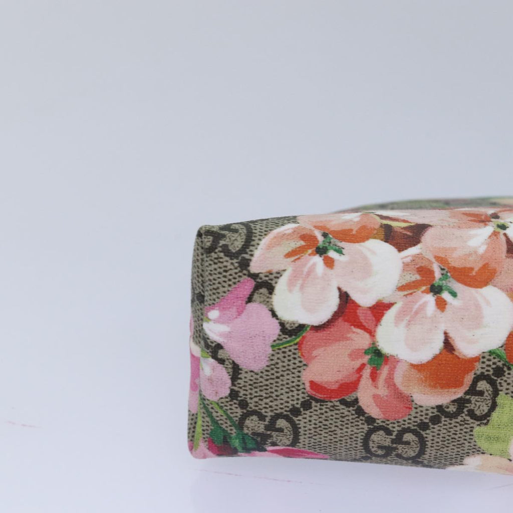 GUCCI GG Supreme Pouch PVC Leather Beige 431380 81502