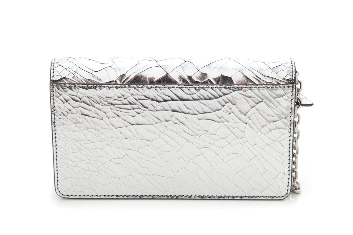 Maison Margiela Fridge Metallic-Finish Silver Cross-Body