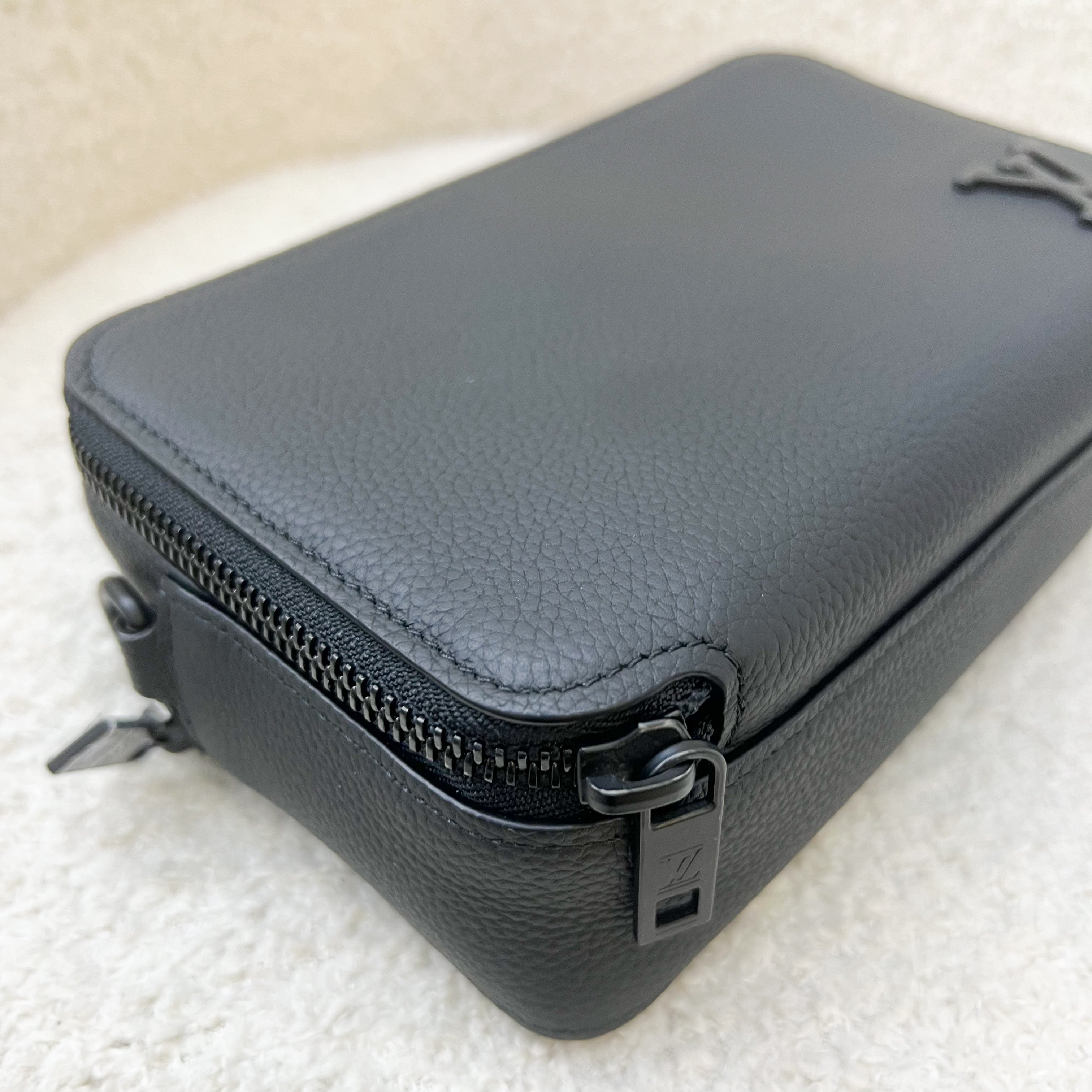 LV Alpha Wearable Wallet in Black Calf Leather and BHW