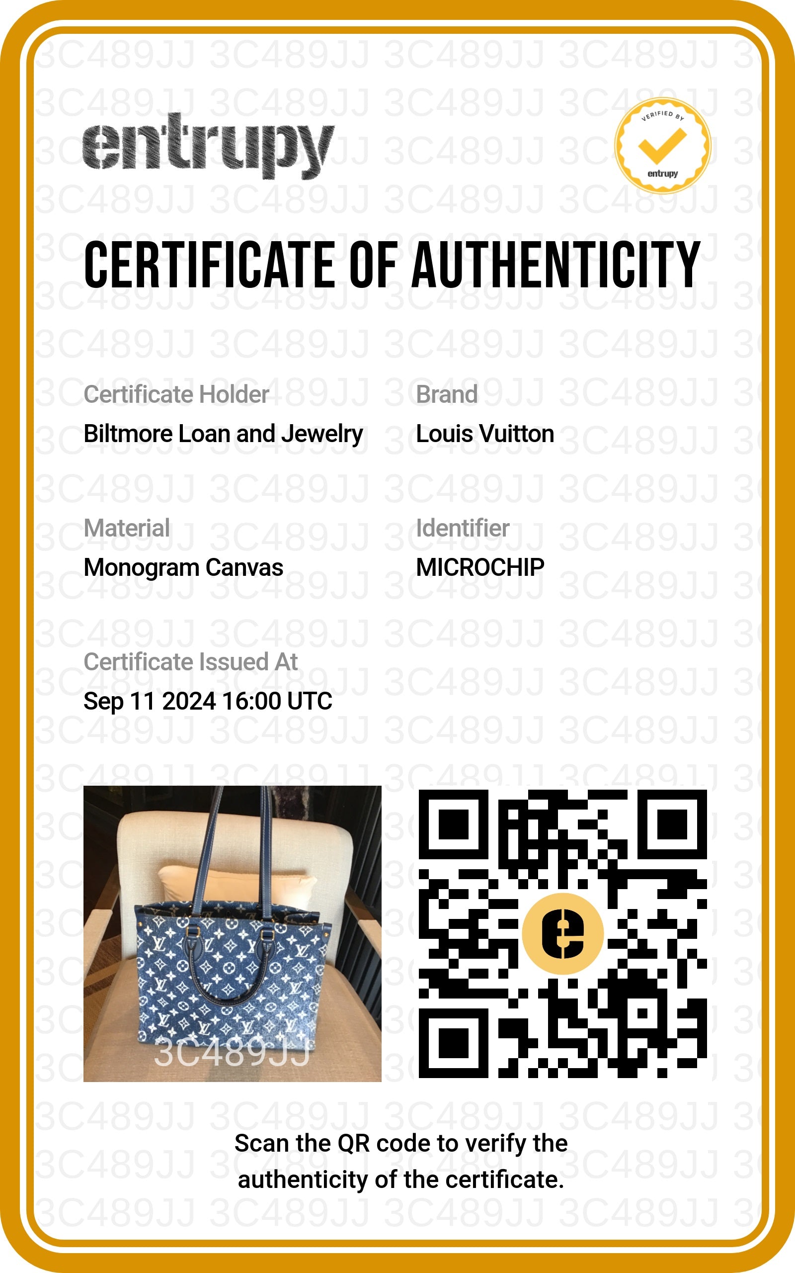 Louis Vuitton Monogram Jacquard Bleu Denim Onthego MM Tote
