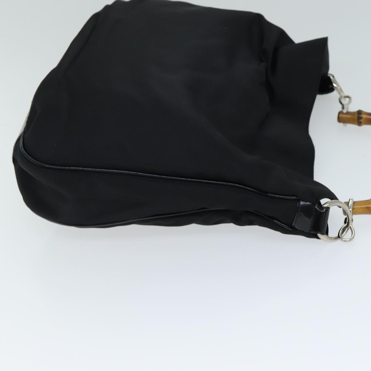 GUCCI Bamboo Shoulder Bag Nylon Black 001 1998 1577 81620