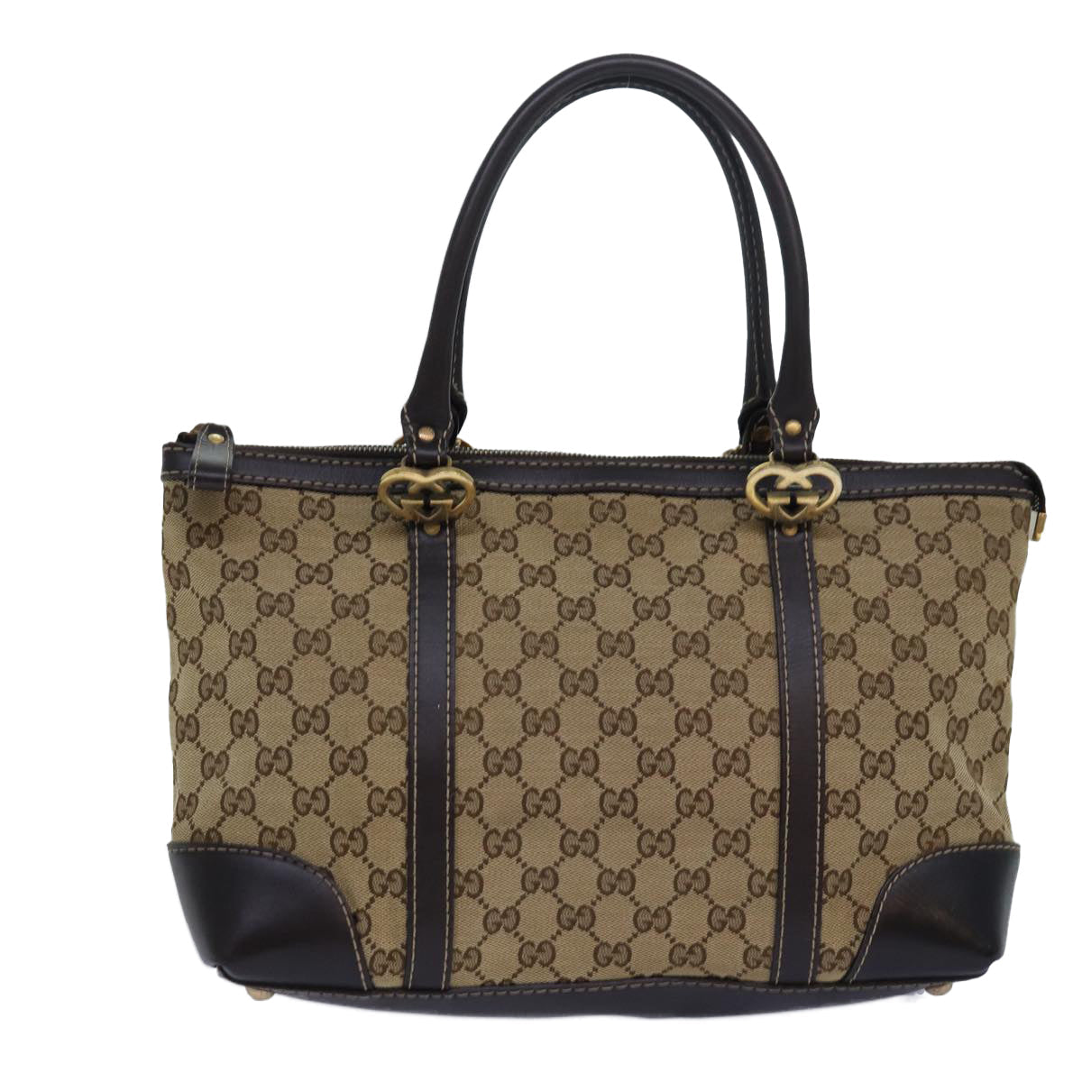 GUCCI GG Canvas Lovely Hand Bag Beige 257069 81622