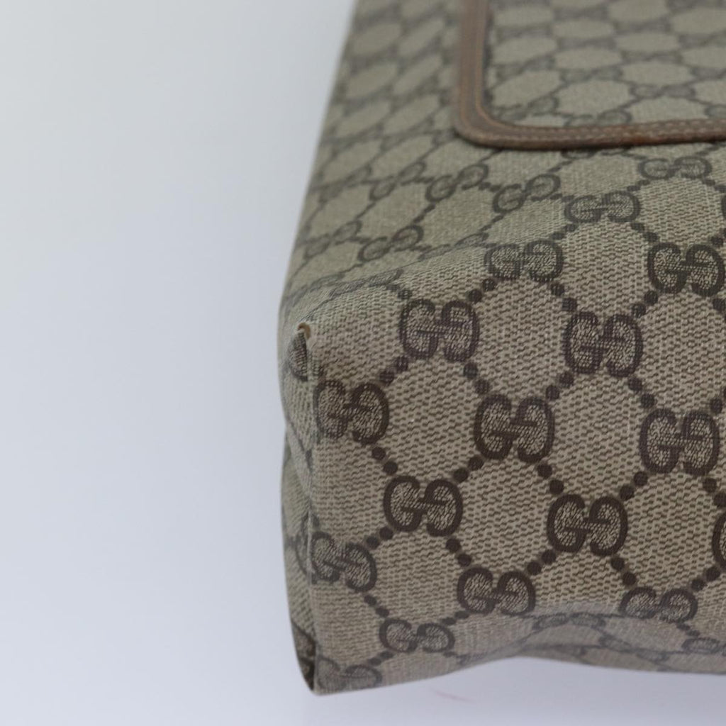 GUCCI GG Supreme Web Sherry Line Tote Bag PVC Leather Beige 39 02 003 81627