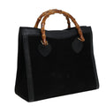 GUCCI Bamboo Hand Bag Leather Black 002 1095 0260 81629