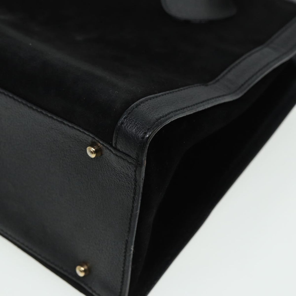 GUCCI Bamboo Hand Bag Leather Black 002 1095 0260 81629
