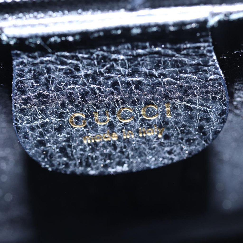 GUCCI Bamboo Hand Bag Leather Black 002 1095 0260 81629