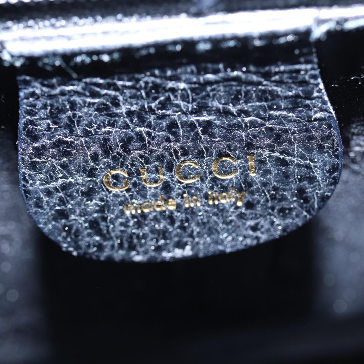 GUCCI Bamboo Hand Bag Leather Black 002 1095 0260 81629