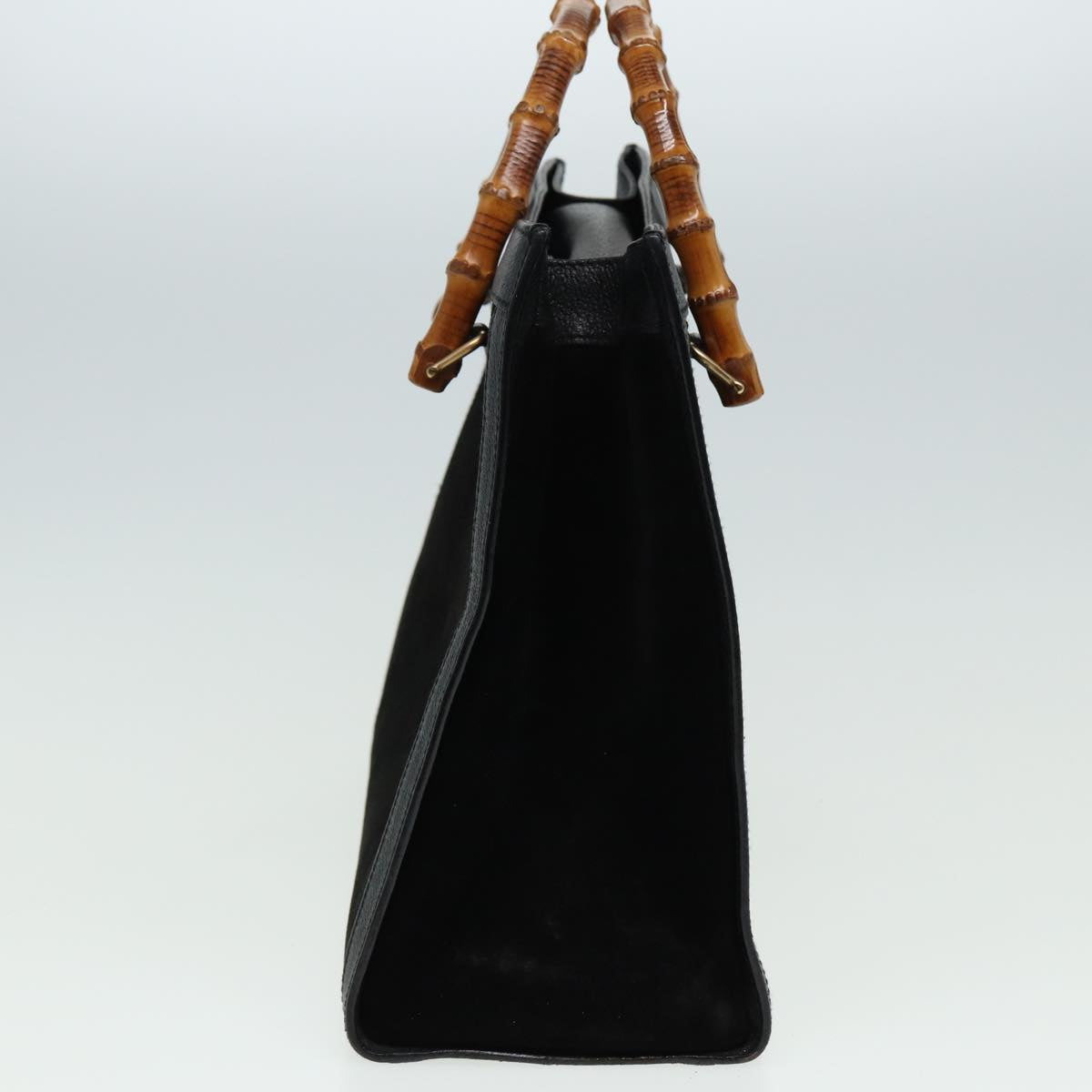GUCCI Bamboo Hand Bag Leather Black 002 1095 0260 81629