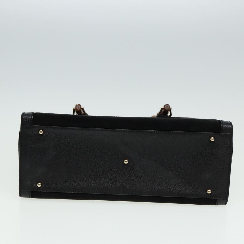 GUCCI Bamboo Hand Bag Leather Black 002 1095 0260 81629