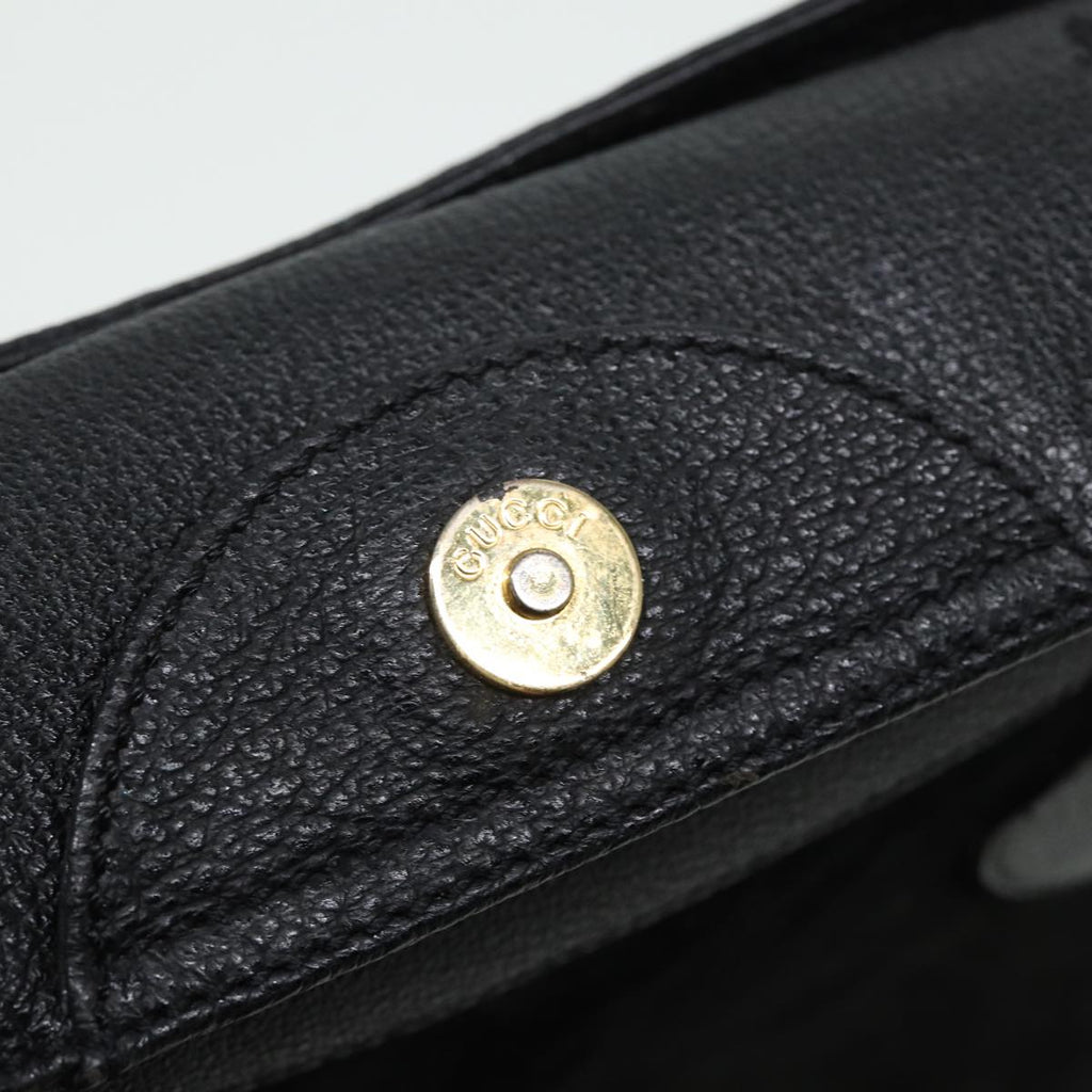 GUCCI Bamboo Hand Bag Leather Black 002 1095 0260 81630