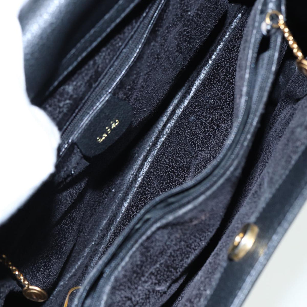 GUCCI Bamboo Hand Bag Leather Black 002 1095 0260 81630