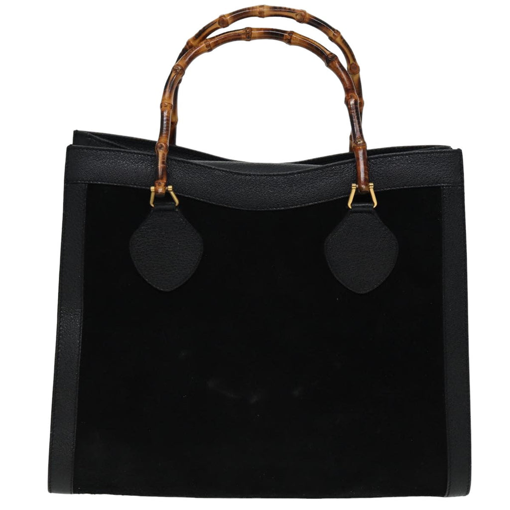 GUCCI Bamboo Hand Bag Leather Black 002 1095 0260 81630