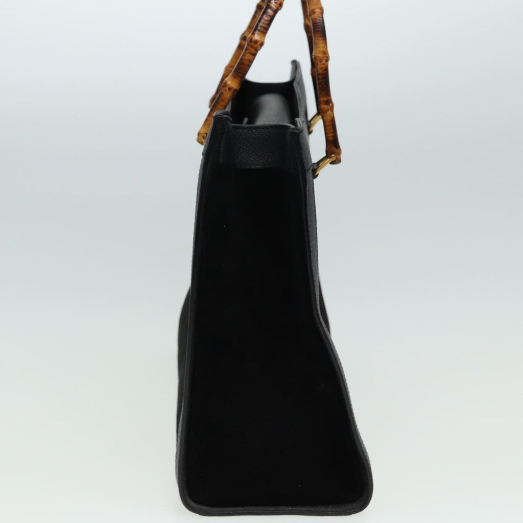 GUCCI Bamboo Hand Bag Leather Black 002 1095 0260 81630
