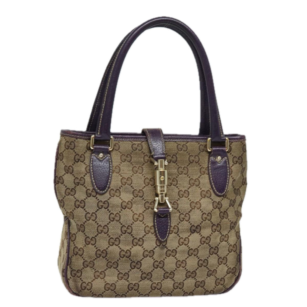 GUCCI New Jackie GG Canvas Hand Bag Beige 145817 81780