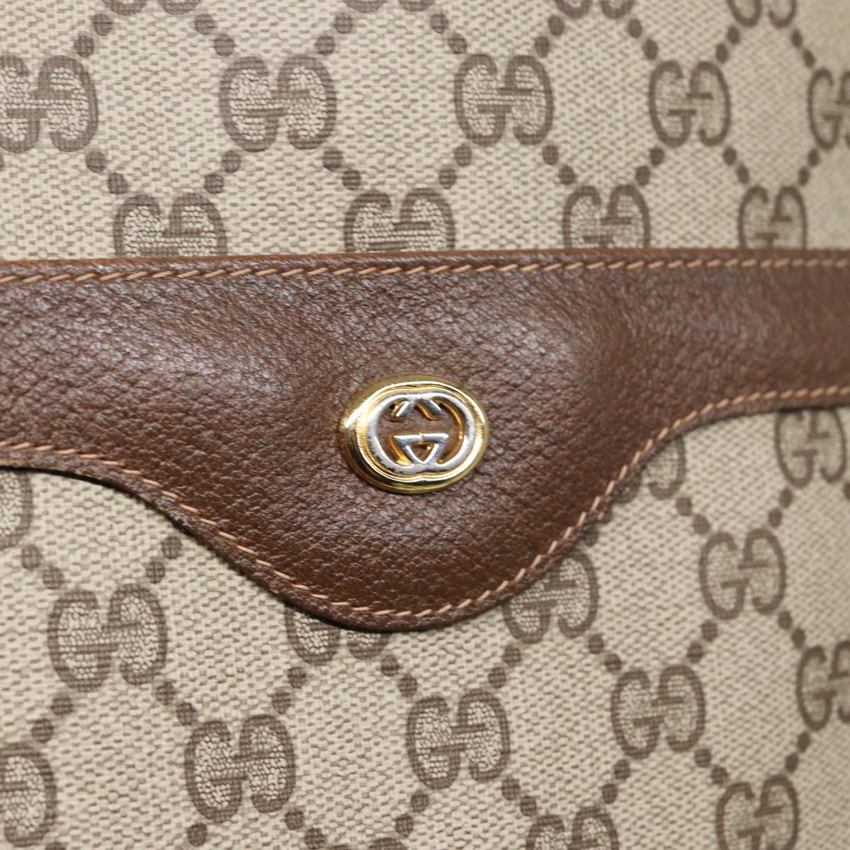 GUCCI GG Supreme Web Sherry Line Tote Bag Beige 40 02 003 81810