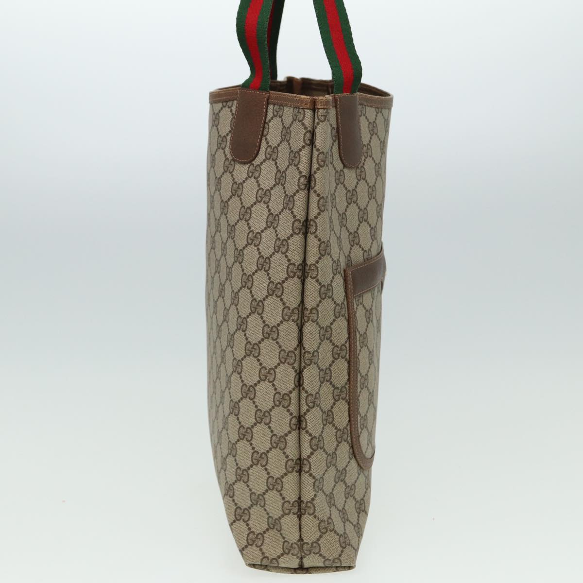 GUCCI GG Supreme Web Sherry Line Tote Bag Beige 40 02 003 81810